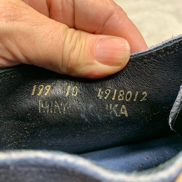 Minnetonka Chukka Moccasins – Size 10 – Blue Suede - Picture 6 of 7